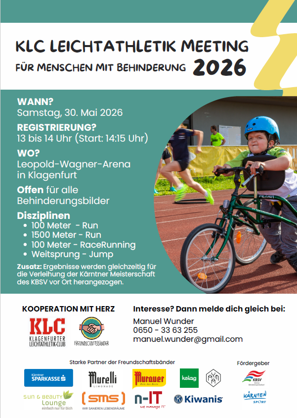 KLC Leichtathletik Meeting für Menschen mit Behinderung